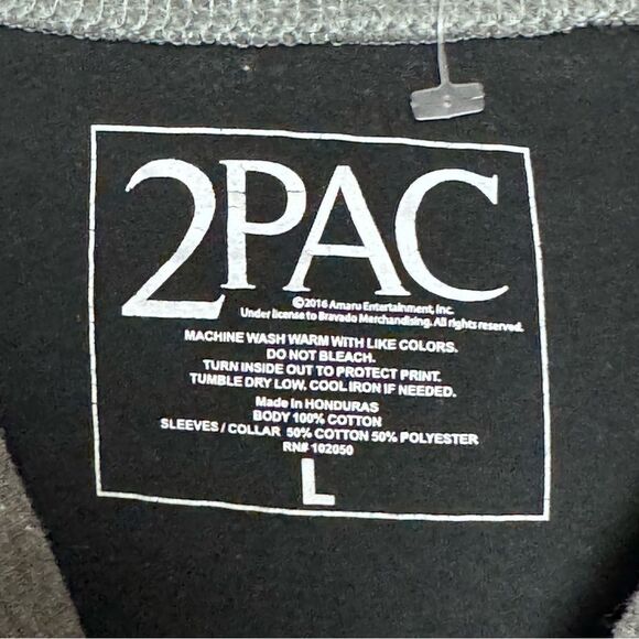 2PAC Black and Gray Men's Shirt size Large L 2 Pac - Picture 4 of 4